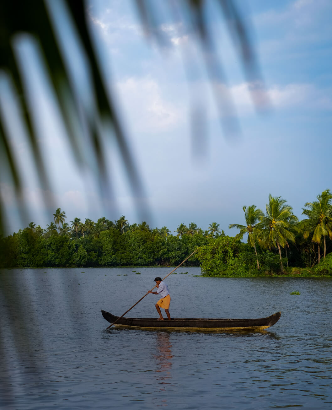 Visit the backwaters of Kerala, India.